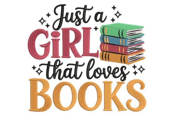 A Cozy Book Lover Embroidery Design for Handmade Gift Magic