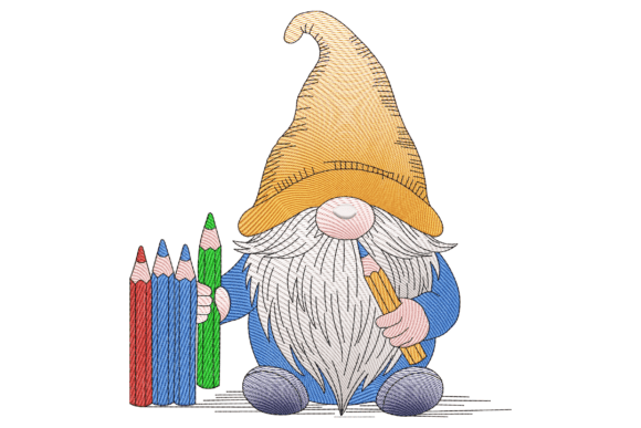 A Designer's Hands-On Review of the Color Pencil Gnome Embroidery