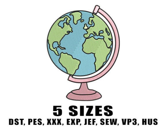 A Designer's Review: Globe Map Embroidery Designs