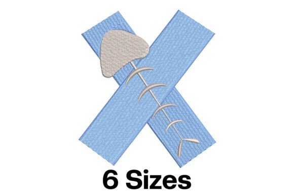A Playful X-Ray Fish: Testing a Letter X Embroidery Design