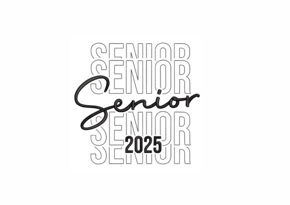 A Senior 2025 Embroidery Design for Personalized Gifts