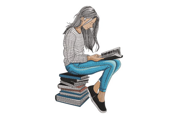 Book Lover Girl Embroidery: A Seller’s Creative Review