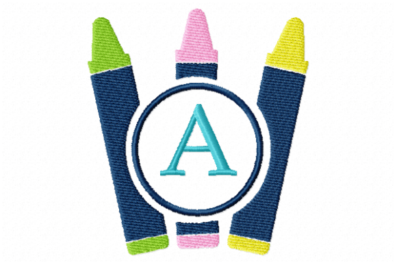 Crayons Frame Monogram Letter a: A Seasonal Design Review