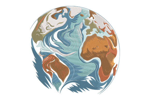 Creative Fabrica's Abstract Earth Globe Embroidery Design Review