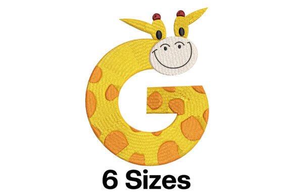 Funny Giraffe Alphabet Letter G: Embroidery Designer Review