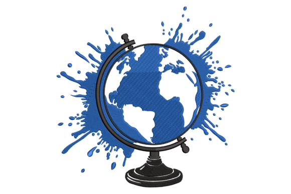 Watercolor Globe: A Playful Design for Boutique Apparel